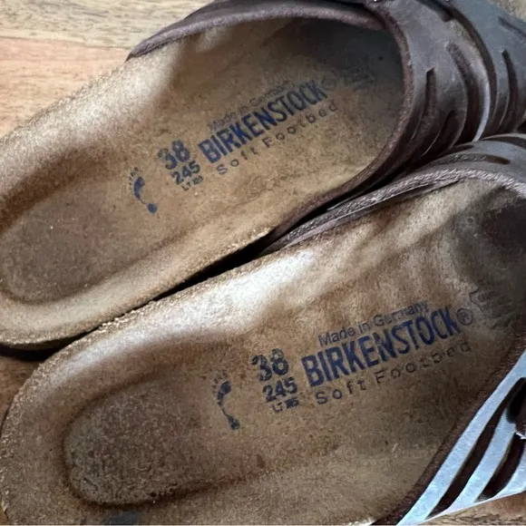 Birkenstock Granada Brown Leather Sandals Size 7