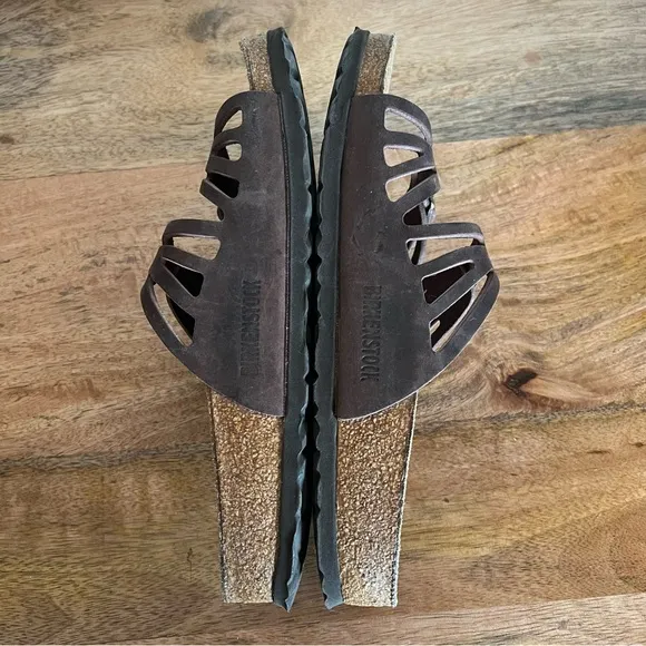 Birkenstock Granada Brown Leather Sandals Size 7