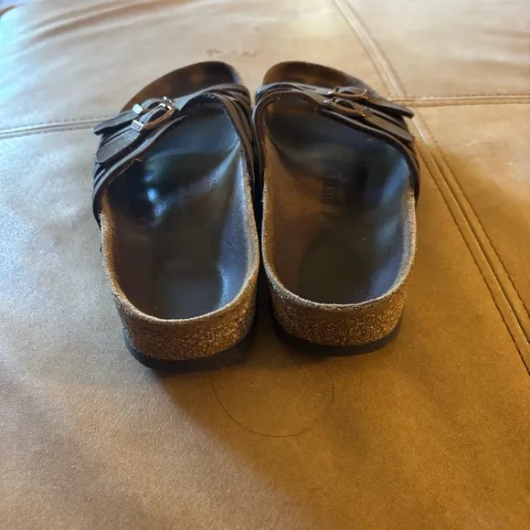 Birkenstock Granada Footbed Sandals 38 Narrow brown leather