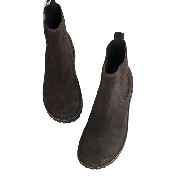 Birkenstock Highwood Slip Brown Ankle Boots with Suede Leather... Size 8
