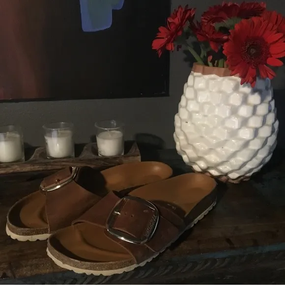 Birkenstock Madrid Big Buckle Size:EU 39 Cognac with Golf Buckle