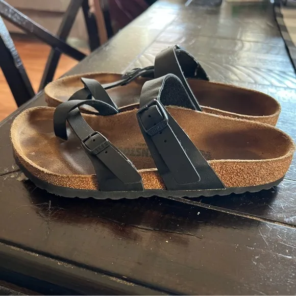 Birkenstock Mayari Black Leather Sandals Size 6
