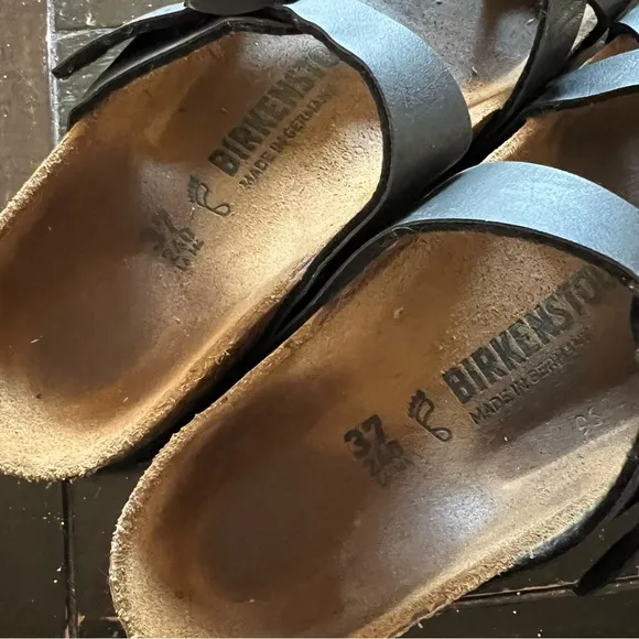 Birkenstock Mayari Black Leather Sandals Size 6