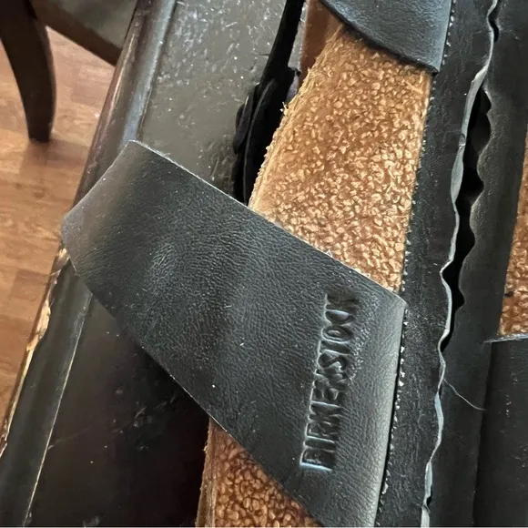 Birkenstock Mayari Black Leather Sandals Size 6
