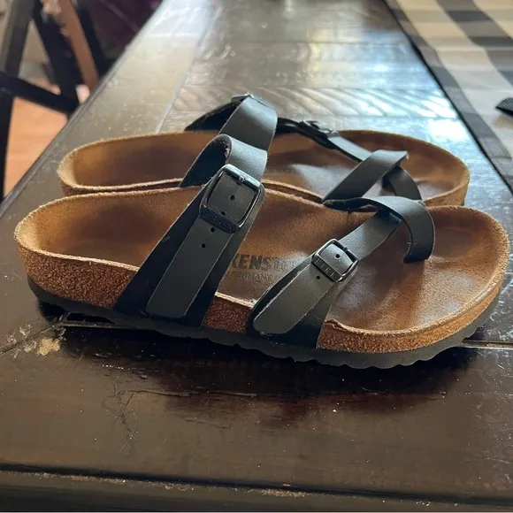 Birkenstock Mayari Black Leather Sandals Size 6