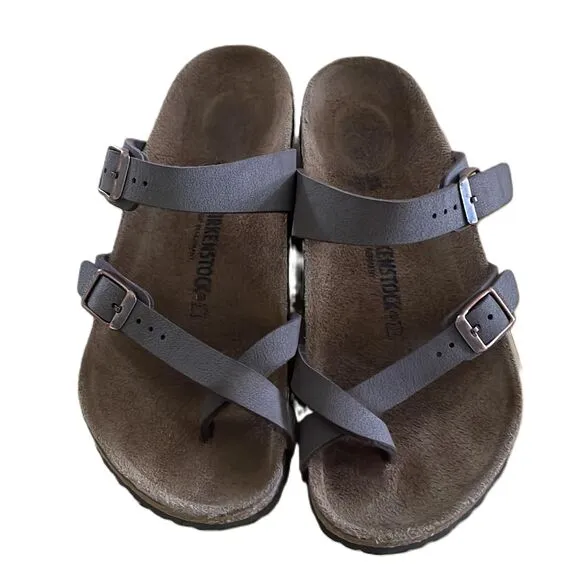 Birkenstock Mayari Mocha Crisscross Straps Toe Loop Sandals Unisex Size 34