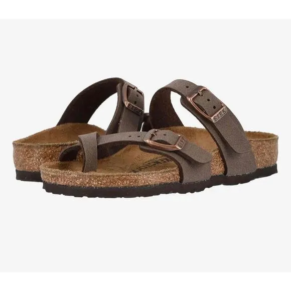 Birkenstock Mayari Mocha Crisscross Straps Toe Loop Sandals Unisex Size 34