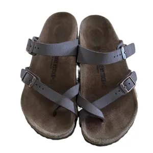 Birkenstock Mayari Mocha Crisscross Straps Toe Loop Sandals Unisex Size 34