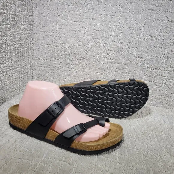 Birkenstock Mayari Unisex Size EU 41 US L10 M8 Black Birko-Flor Slide Sandals