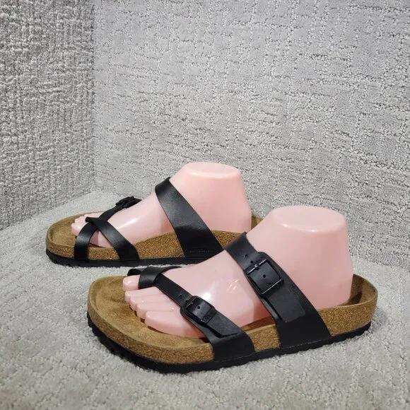 Birkenstock Mayari Unisex Size EU 41 US L10 M8 Black Birko-Flor Slide Sandals