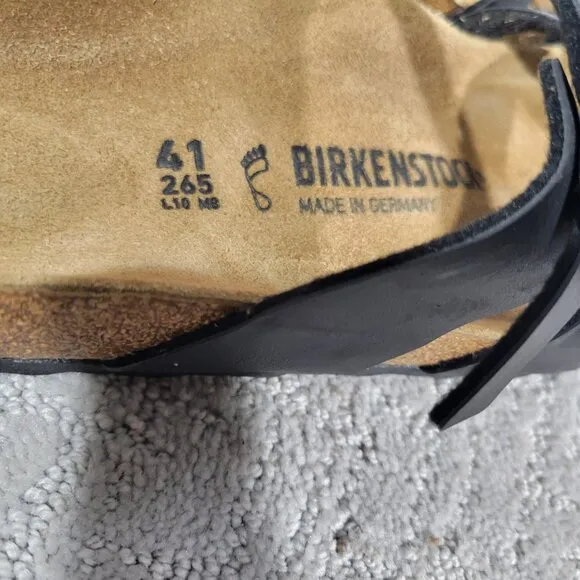 Birkenstock Mayari Unisex Size EU 41 US L10 M8 Black Birko-Flor Slide Sandals
