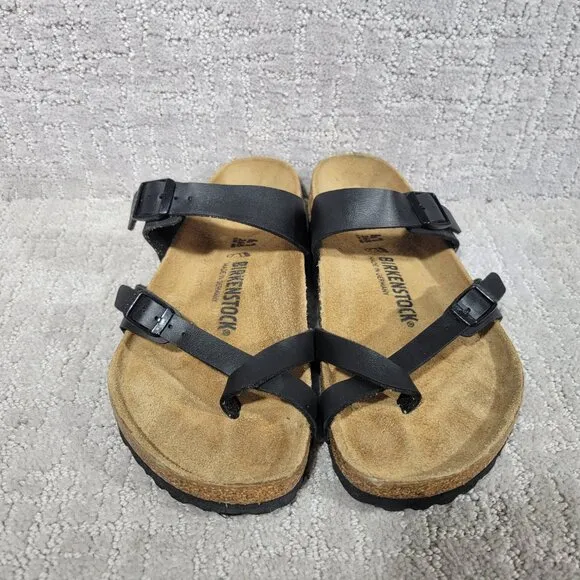 Birkenstock Mayari Unisex Size EU 41 US L10 M8 Black Birko-Flor Slide Sandals
