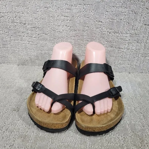 Birkenstock Mayari Unisex Size EU 41 US L10 M8 Black Birko-Flor Slide Sandals