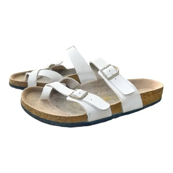 Birkenstock Mayari White Toe Loop Sandals Women’s 10 EU 41 Comfort Leather