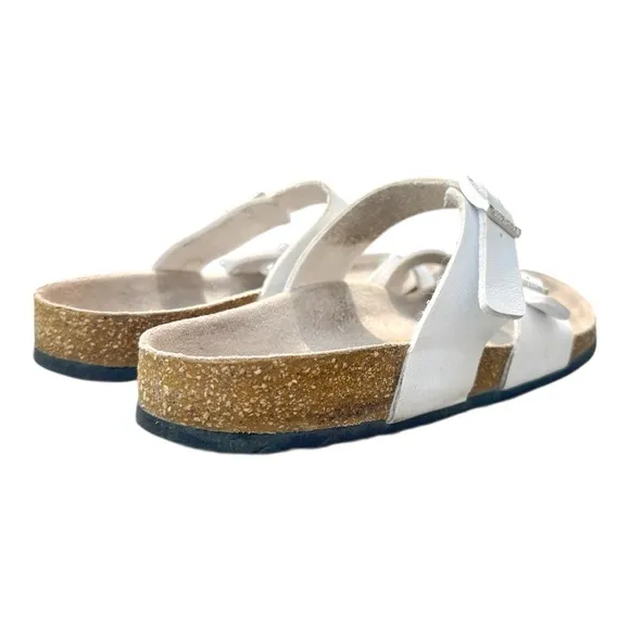 Birkenstock Mayari White Toe Loop Sandals Women’s 10 EU 41 Comfort Leather