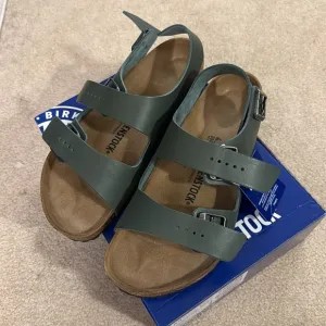 Birkenstock Milano Sandals in Vintage Green NWT