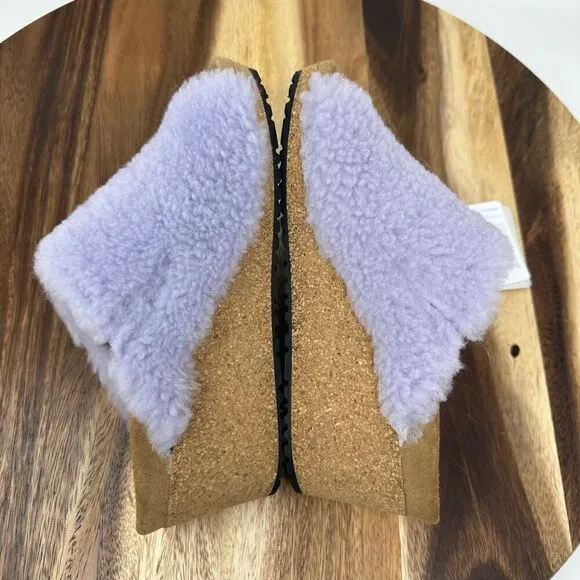 Birkenstock Papillio Namica Teddy Purple Wedge Sandals EU 37, Women’s 6