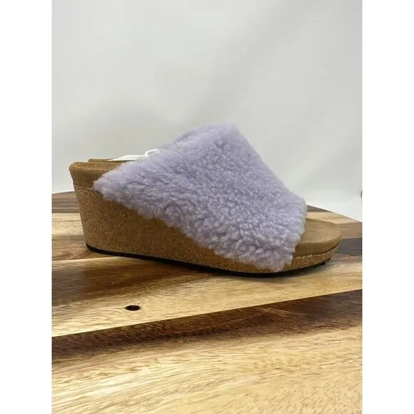 Birkenstock Papillio Namica Teddy Purple Wedge Sandals EU 37, Women’s 6