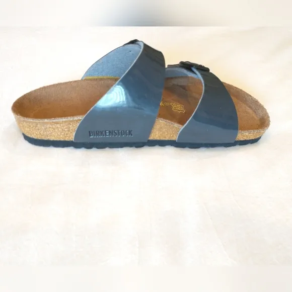 Birkenstock Patent Birko-flor Sydney Sandals - Gray - 37 EU - NWOB