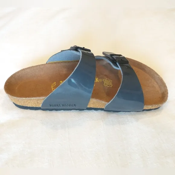 Birkenstock Patent Birko-flor Sydney Sandals - Gray - 37 EU - NWOB