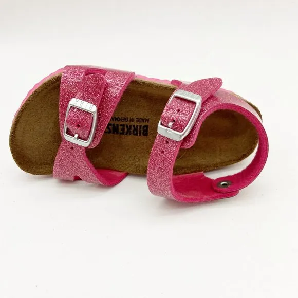 Birkenstock Rio Kids Magic Galaxy Bright Rose Pink Sandals Narrow Fit