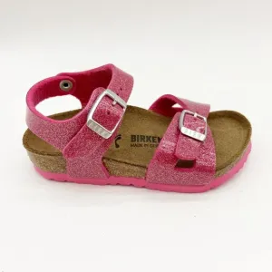 Birkenstock Rio Kids Magic Galaxy Bright Rose Pink Sandals Narrow Fit