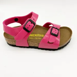 Birkenstock Rios Kids BS Lack Pink Strappy Sandals Narrow Fit