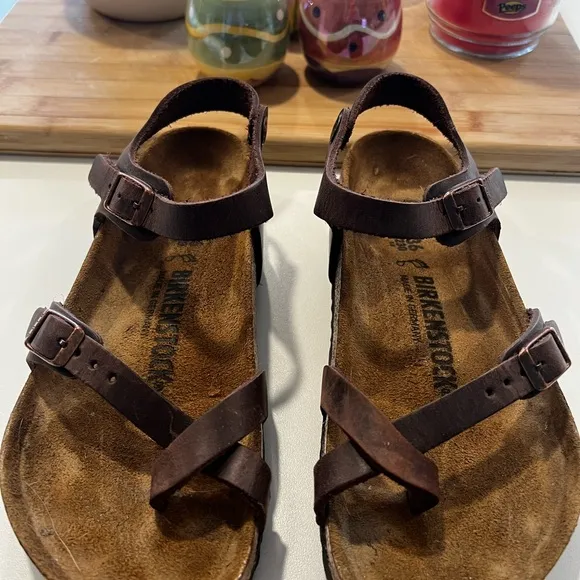 Birkenstock Taormina Habana Oiled Leather Sandals