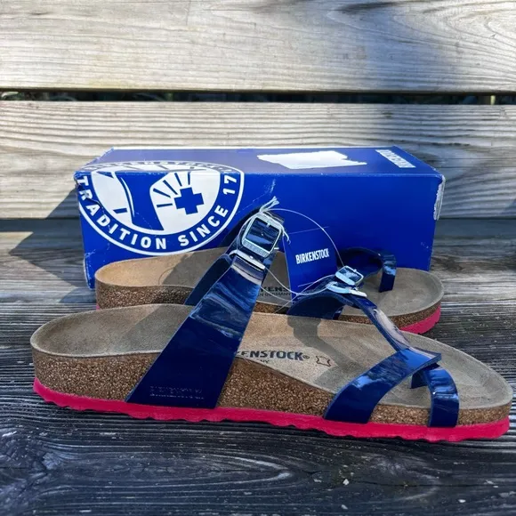 Birkenstock womens Mayari slip on narrow fit patent leather sandals 11 womens