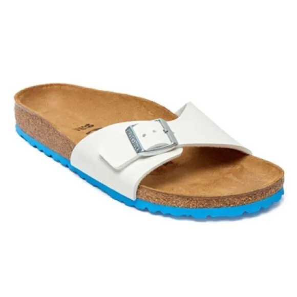 Birkenstock Women's Madrid Birko-Flor Sandals, White, Size 10.5 Euro 41, NWT