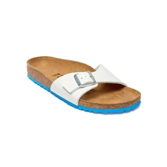 Birkenstock Women's Madrid Birko-Flor Sandals, White, Size 10.5 Euro 41, NWT