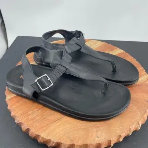 Blondo Niomi thong sandals black leather Sz 10