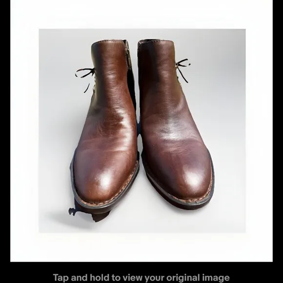 Born Boots Women’s Brown Leather Heel Western Bowlen Bootie Size 9.5M
