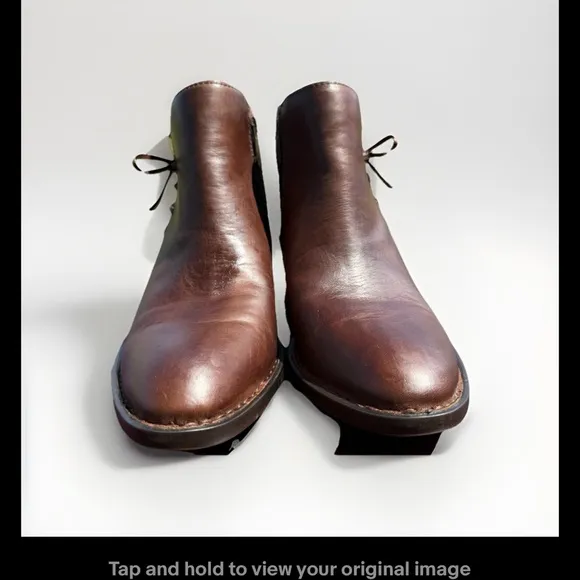 Born Boots Women’s Brown Leather Heel Western Bowlen Bootie Size 9.5M