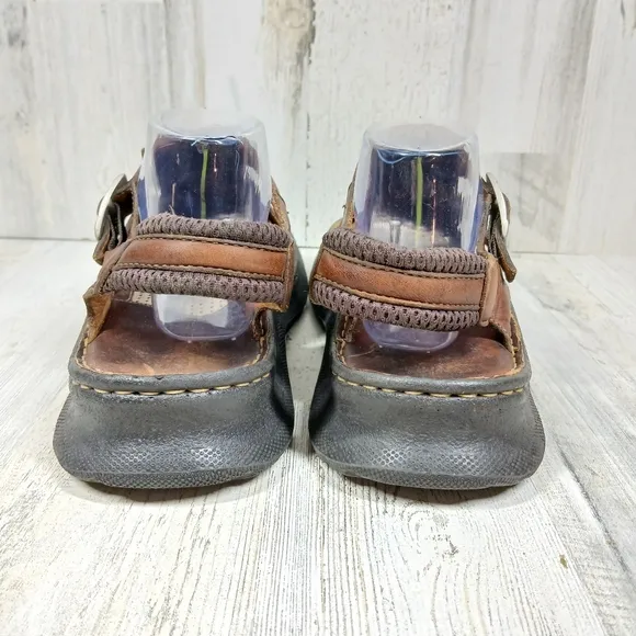 Born Brown Leather Fisherman Sandals Buckle Strap Handcrafted Comfort  #1510