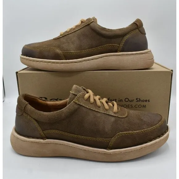 Born Mens Size 10 Dustin Taupe Distressed Leather Casual Shoes