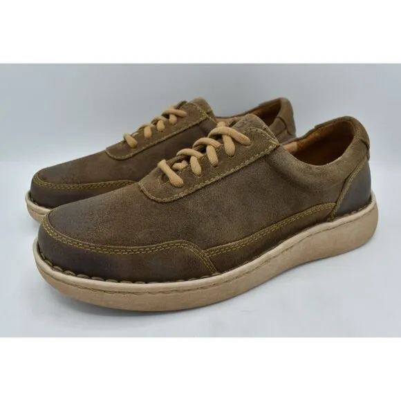 Born Mens Size 10 Dustin Taupe Distressed Leather Casual Shoes