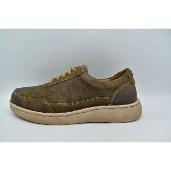 Born Mens Size 10 Dustin Taupe Distressed Leather Casual Shoes