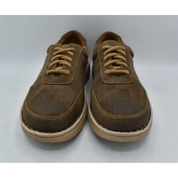 Born Mens Size 10 Dustin Taupe Distressed Leather Casual Shoes