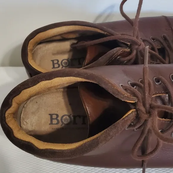BORN Nigl Lace Up Ankle Boots Dark Bown Leather Combo Men's Size 11