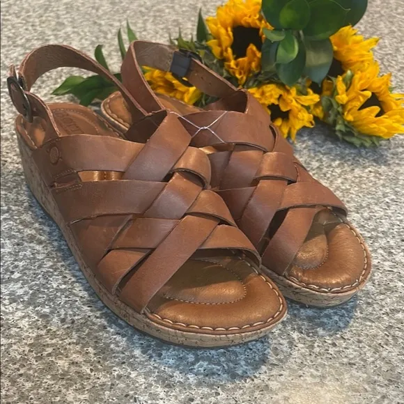 Born Women's Brown Laila Leather Sandals