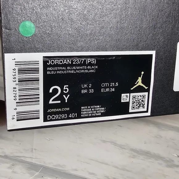 Boys Nike Shoes 2.5Y Jordan 23/7
