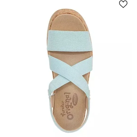 BRAND NEW DR SCHOLL'S FOREVER ORIGINAL PLATFORM ESPADRILLE WEDGE SANDAL