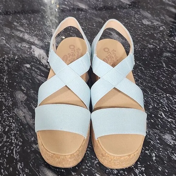 BRAND NEW DR SCHOLL'S FOREVER ORIGINAL PLATFORM ESPADRILLE WEDGE SANDAL