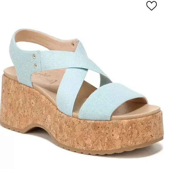 BRAND NEW DR SCHOLL'S FOREVER ORIGINAL PLATFORM ESPADRILLE WEDGE SANDAL