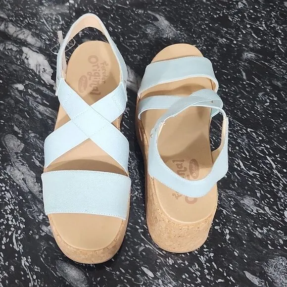 BRAND NEW DR SCHOLL'S FOREVER ORIGINAL PLATFORM ESPADRILLE WEDGE SANDAL