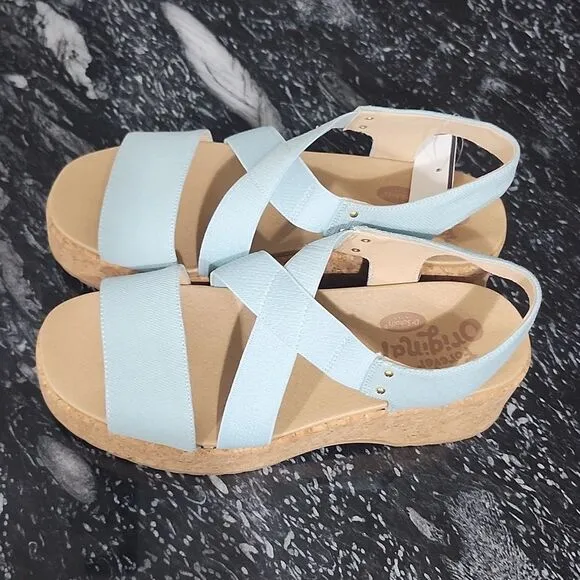 BRAND NEW DR SCHOLL'S FOREVER ORIGINAL PLATFORM ESPADRILLE WEDGE SANDAL