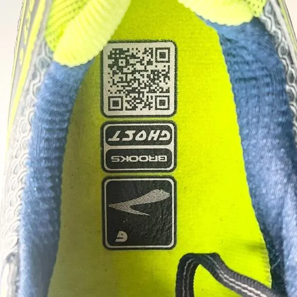 Brooks Ghost 6 Running Sneakers Shoes Grey Black Green Blue Silver Men 12.5