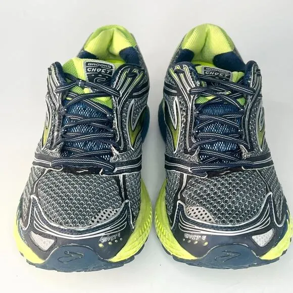 Brooks Ghost 6 Running Sneakers Shoes Grey Black Green Blue Silver Men 12.5
