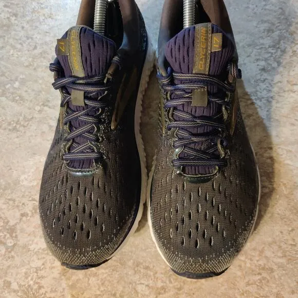 Brooks Glycerin 17 Mens Size 8.5 D Gray Running Shoes Gym Sneakers 1102961D048